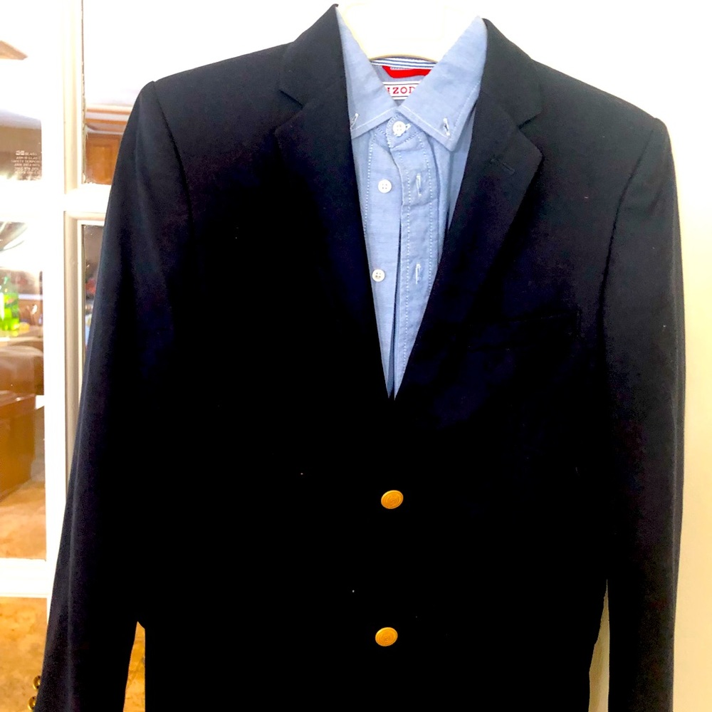 Young Mens Blazer Size 16 with size 16 dress shirt.